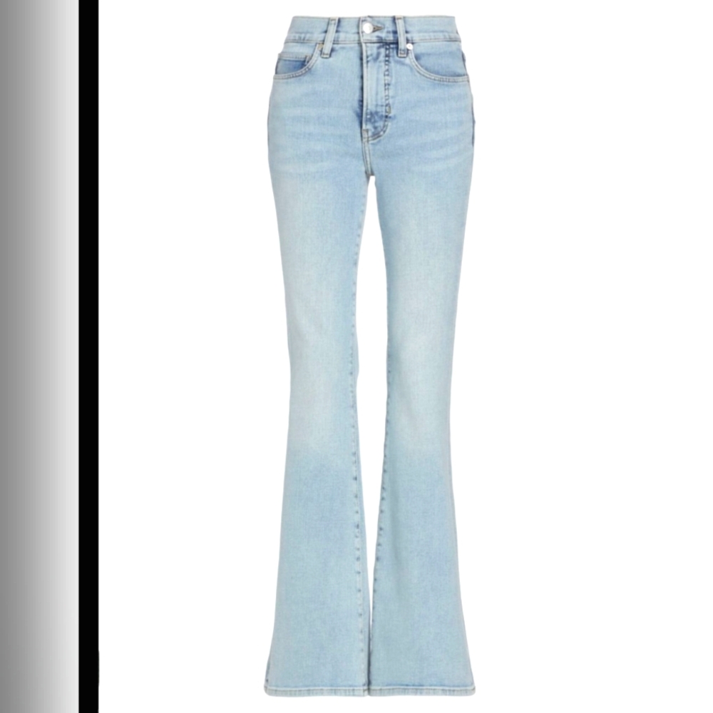 Veronica Beard Beverly High Rise Flare Jeans In Sky NWT